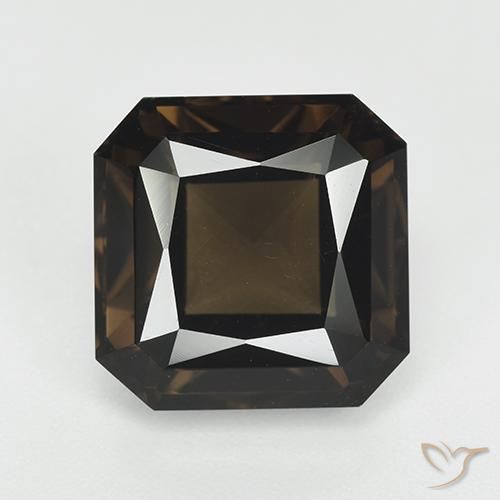 9.08ct 天然 中褐色 烟晶, 祖母绿式切割, VVS