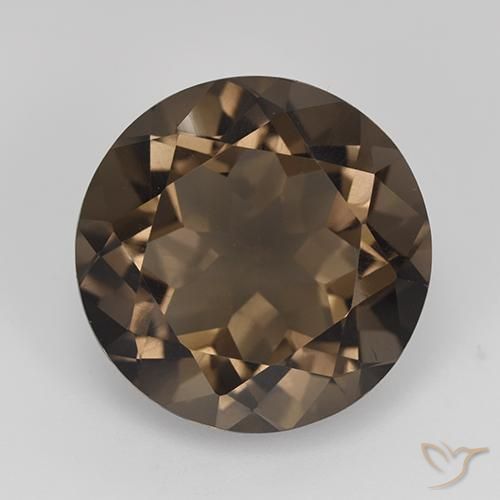 13.03ct 天然 中深棕色 烟晶, 圆形的, VVS-VS