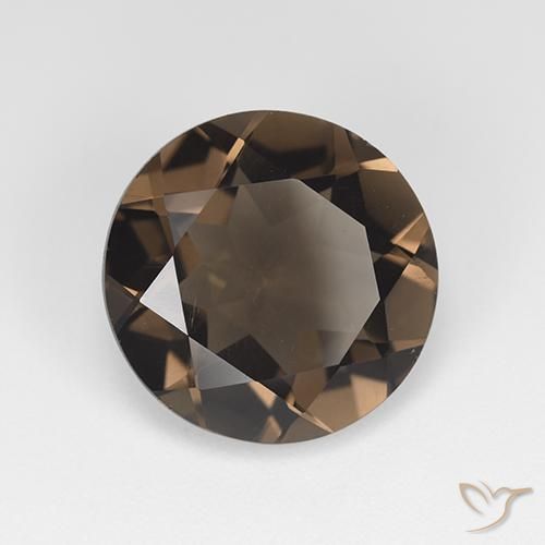 7.63克拉天然烟晶，圆形的，VVS-VS