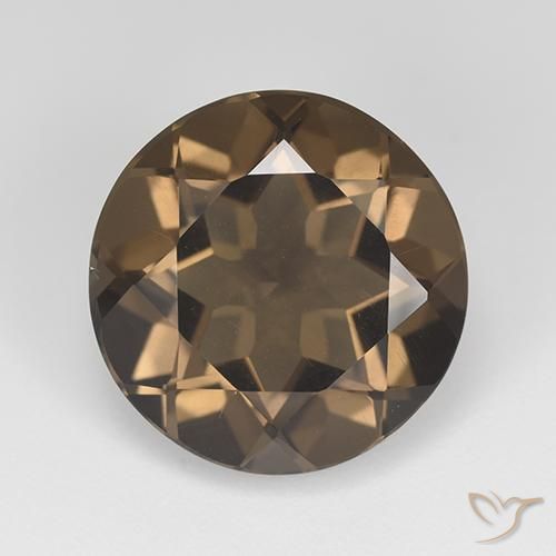 8.91ct 天然 中深棕色 烟晶, 圆形的, VVS-VS