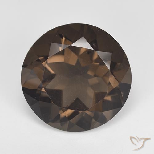 11.72ct 天然 中褐色 烟晶, 圆形的, VVS-VS