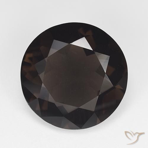 11.91ct 天然 暗棕色 烟晶, 圆形的, VVS-VS
