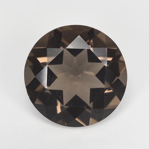 7.50克拉天然棕色烟晶，圆形切割，13.91毫米，VVS-VS