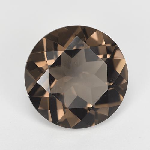 7.50克拉天然棕色烟晶，圆形切割，13.91毫米，VVS-VS