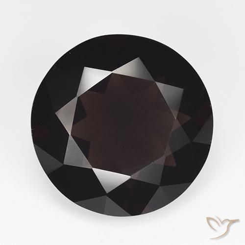 12.25ct 天然 暗棕色 烟晶, 圆形的, VVS-VS