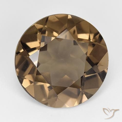 13.68ct 天然 姜饼布朗 烟晶, 圆形的, VVS-VS