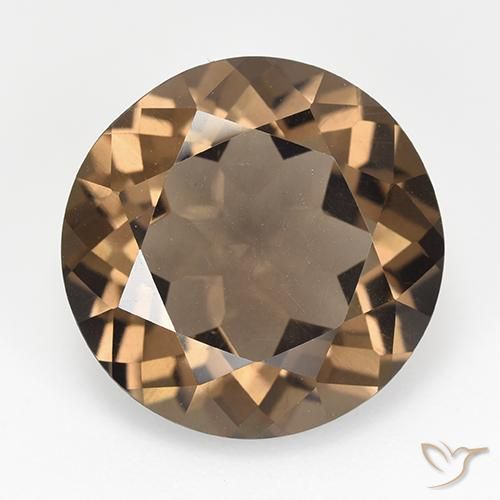 11.57ct 天然 姜饼布朗 烟晶, 圆形的, VVS-VS