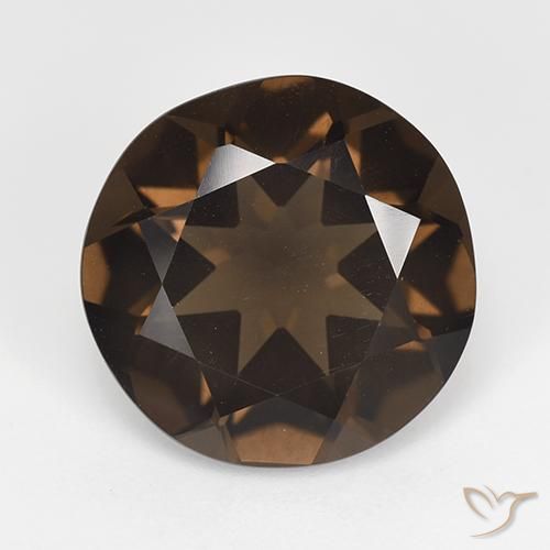 6.62ct 天然 深棕色 烟晶, 圆形的, VVS-VS