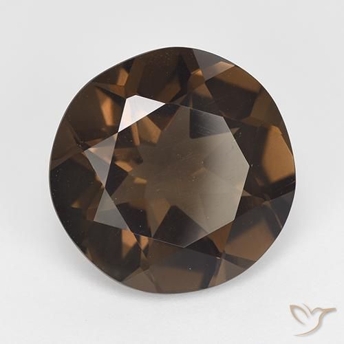 6.62克拉天然烟晶，圆形的，VVS-VS