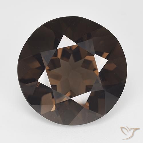 14.57ct 天然 中褐色 烟晶, 圆形的, VS