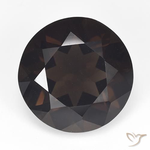 13.90ct 天然 巧克力棕 烟晶, 圆形的, VVS-VS