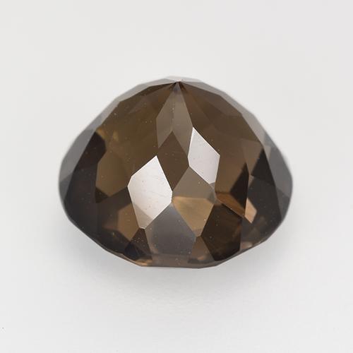 5.28克拉天然棕色烟晶，圆形切割，10.92毫米，VVS-VS