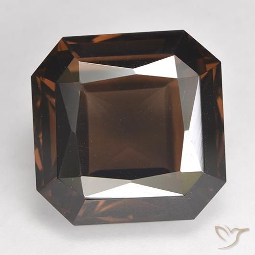 11.87ct 天然 红棕色 烟晶, 祖母绿式切割, VVS