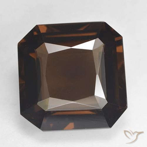 10.50ct 天然 中褐色 烟晶, 祖母绿式切割, VVS