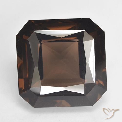 13.06ct 天然 中褐色 烟晶, 祖母绿式切割, VVS