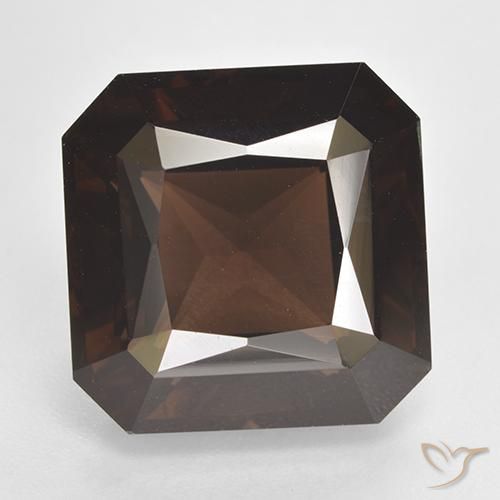 14.13ct 天然 红棕色 烟晶, 祖母绿式切割, VVS