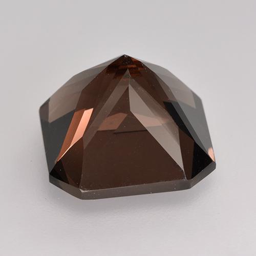 7.64克拉天然棕色烟晶，祖母绿式切割，11.9×11.9毫米，VVS-VS
