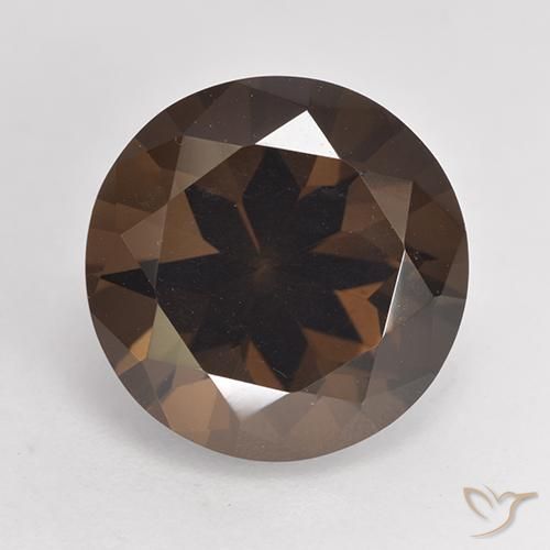 7.04ct 天然 山核桃棕 烟晶, 圆形的, VVS-VS