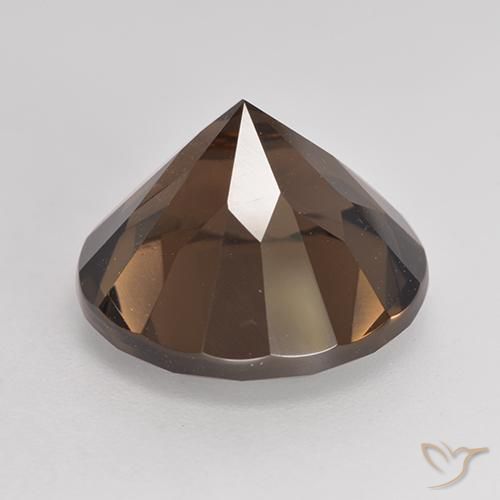 7.04克拉天然烟晶，圆形的，VVS-VS