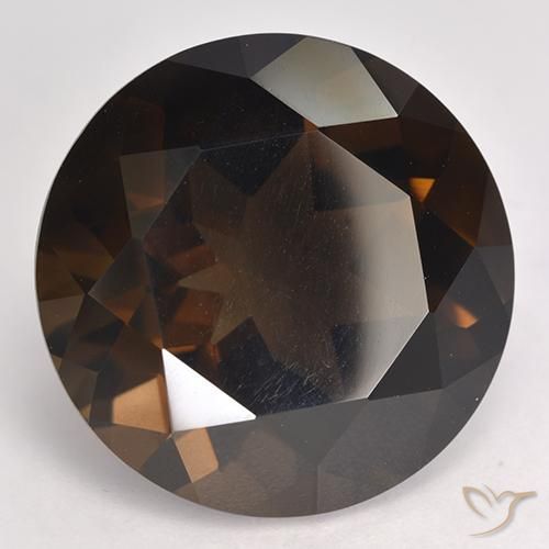 17.71克拉天然棕色烟晶，圆形切割，17.83毫米，VVS-VS