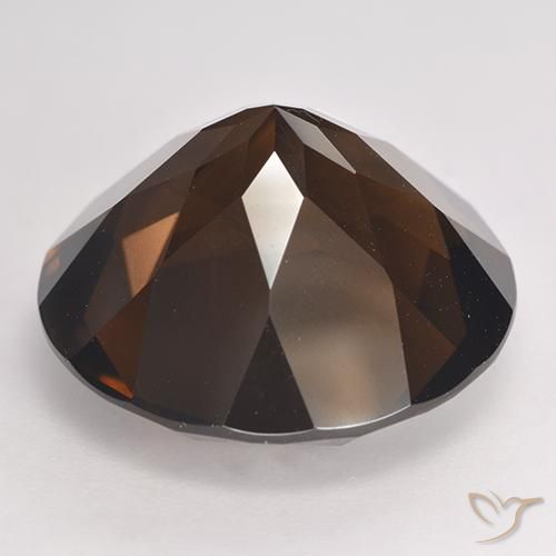17.71克拉天然棕色烟晶，圆形切割，17.83毫米，VVS-VS