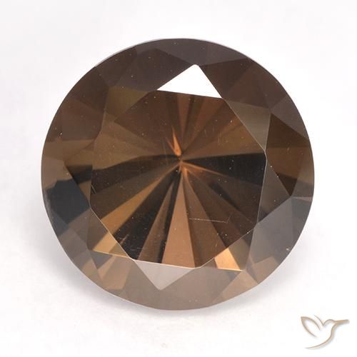 9.01ct 天然 中褐色 烟晶, 圆形的, VVS