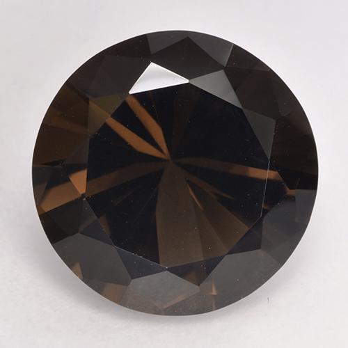 10.13克拉天然棕色烟晶，圆形切割，15.25毫米，VVS-VS