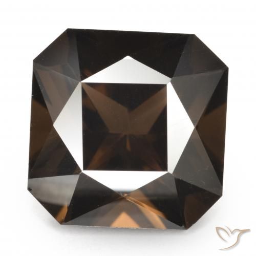 7.33ct 天然 棕褐色 烟晶, 祖母绿式切割, VVS-VS