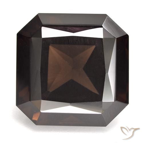 12.50ct 天然 红棕色 烟晶, 祖母绿式切割, VVS-VS