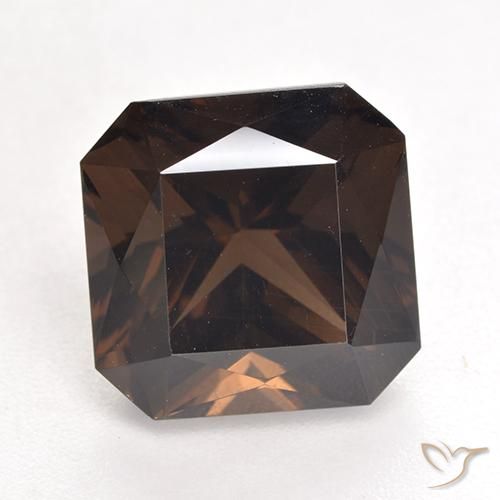 7.48ct 天然 中褐色 烟晶, 祖母绿式切割, VVS-VS