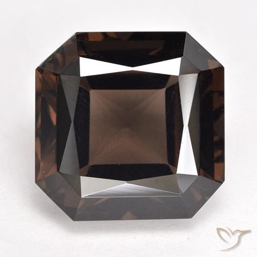 9.88ct 天然 棕色 烟晶, 祖母绿式切割, VVS-VS