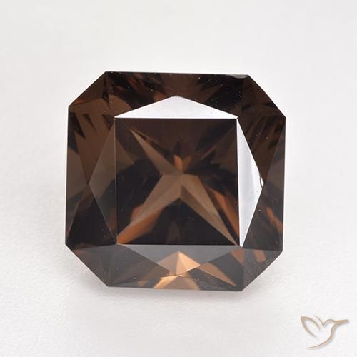 6.08ct 天然 暗棕色 烟晶, 祖母绿式切割, VVS-VS