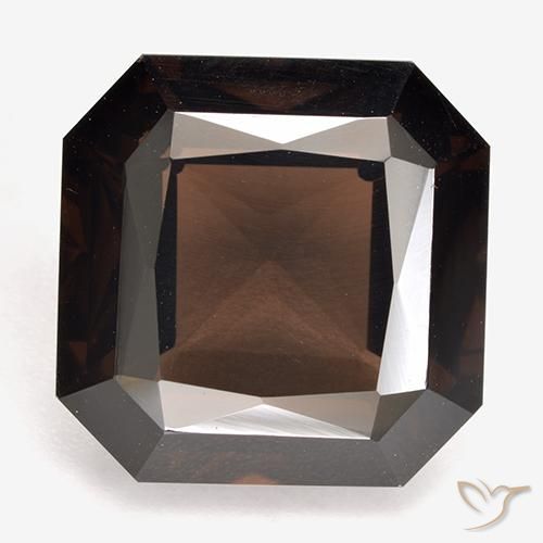 12.52ct 天然 红棕色 烟晶, 祖母绿式切割, VVS-VS