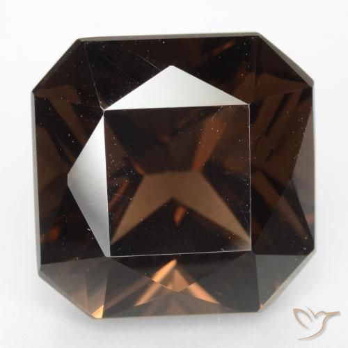 9.85ct 天然 红棕色 烟晶, 祖母绿式切割, VVS