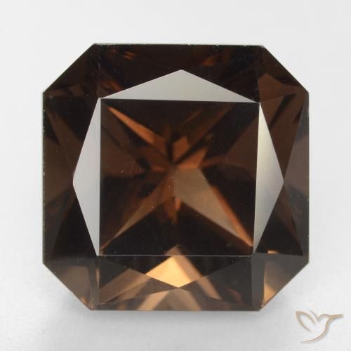 11.78ct 天然 红棕色 烟晶, 祖母绿式切割, VVS-VS
