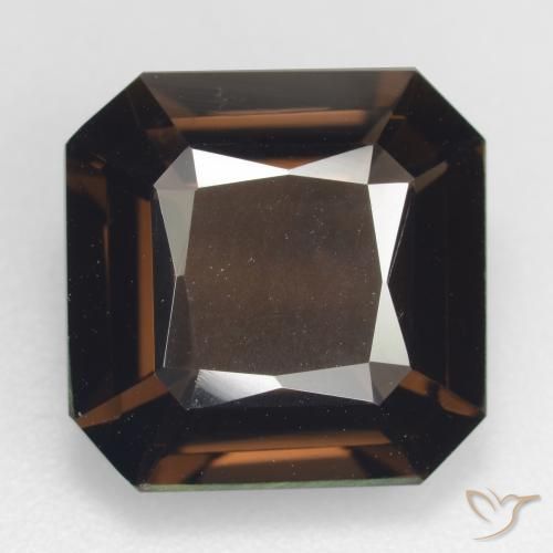 8.65ct 天然 中褐色 烟晶, 祖母绿式切割, VVS
