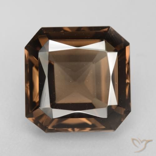 6.96ct 天然 中褐色 烟晶, 祖母绿式切割, VVS