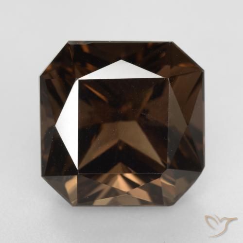 7.12ct 天然 山核桃棕 烟晶, 祖母绿式切割, VVS