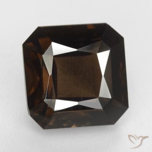 6.87ct 天然 山核桃棕 烟晶, 祖母绿式切割, VVS-VS