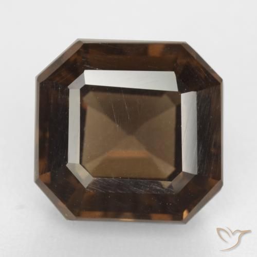 6.55ct 天然 山核桃棕 烟晶, 祖母绿式切割, VVS-VS