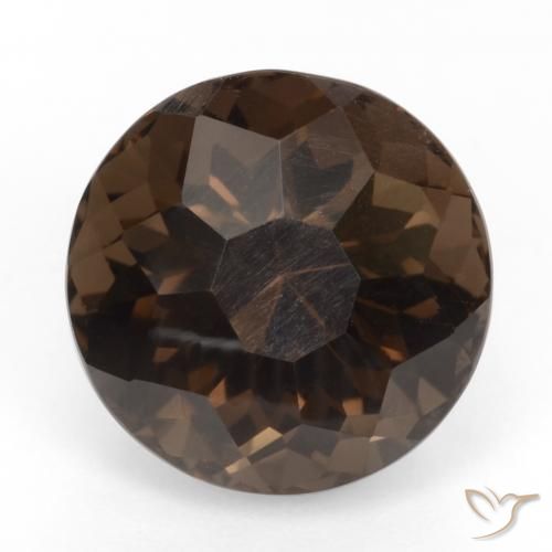 9.56ct 天然 深棕色 烟晶, 圆形的, VVS-VS
