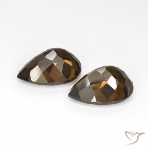 12.81克拉天然烟晶，梨形，VVS-VS