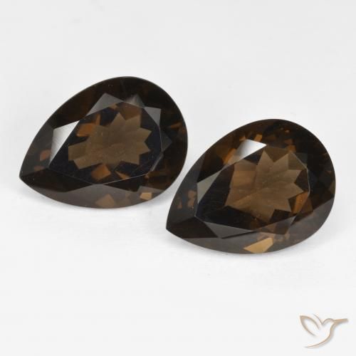 12.79克拉天然烟晶，梨形，VVS-VS