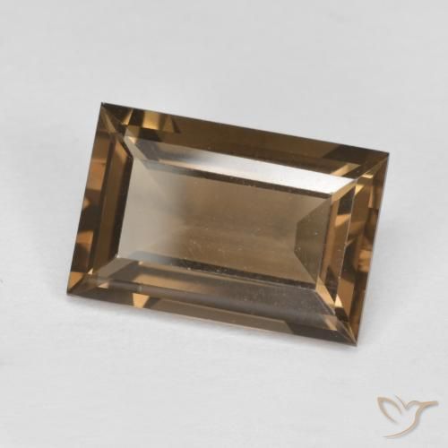 3.49克拉天然烟晶，狭长方形，VVS-VS