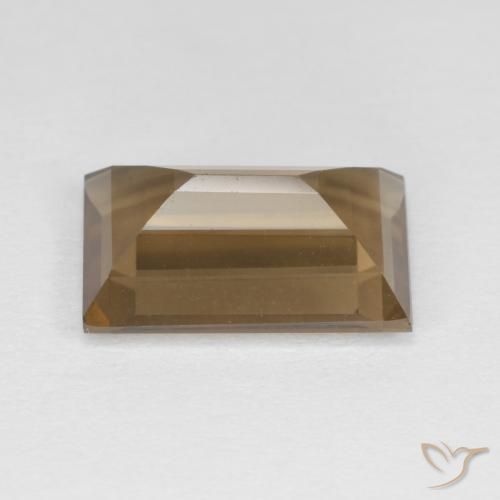 3.49克拉天然烟晶，狭长方形，VVS-VS