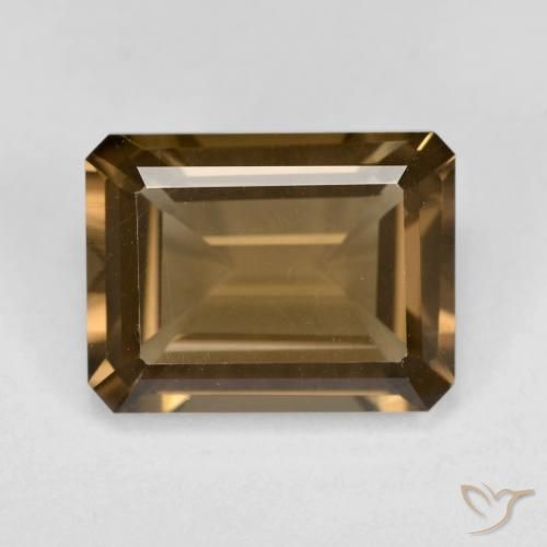 6.11ct 天然 中深棕色 烟晶, 祖母绿式切割, VVS-VS