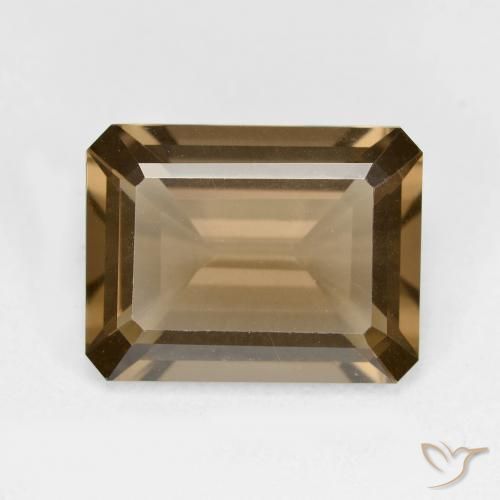 5.24ct 天然 浅棕色 烟晶, 祖母绿式切割, VVS-VS