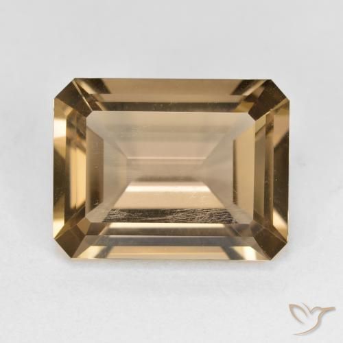 5.33ct 天然 淡摩卡 烟晶, 祖母绿式切割, VVS-VS