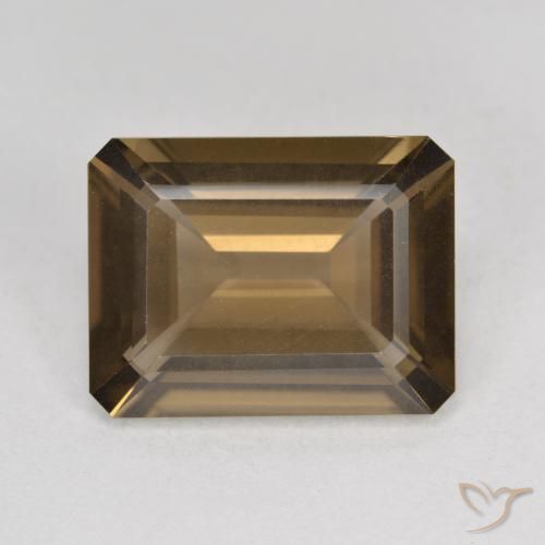 5.38ct 天然 暖棕 烟晶, 祖母绿式切割, VVS-VS