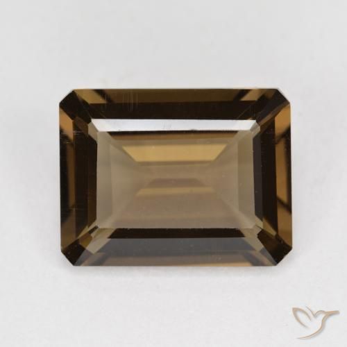 5.37ct 天然 姜饼布朗 烟晶, 祖母绿式切割, VVS-VS